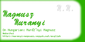 magnusz muranyi business card